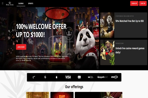 Royal Panda Welcome Bonus $1500