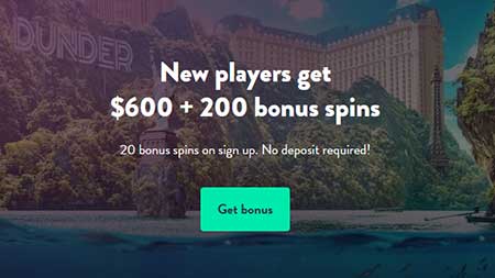 No Deposit Free Spins bonus screenshot