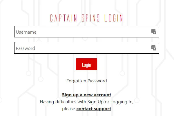 Captain Spins Login