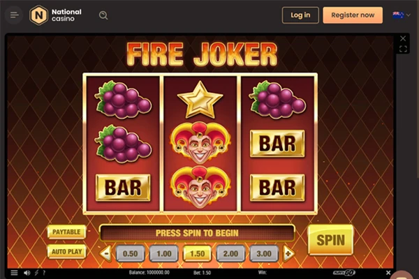 National Casino Fire Joker slot