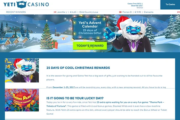 Yeti Casino NZ Promotions
