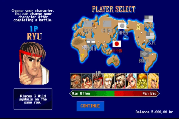 Street Fighter II The World Warrior Slot game