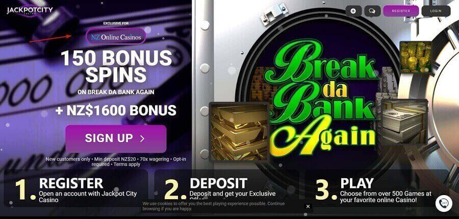 exclusive free spins offer from jack pot city casino