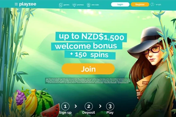 Playzee NZ homepage